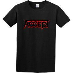 Fashion T-Shirts Accept 'Red Logo' Black