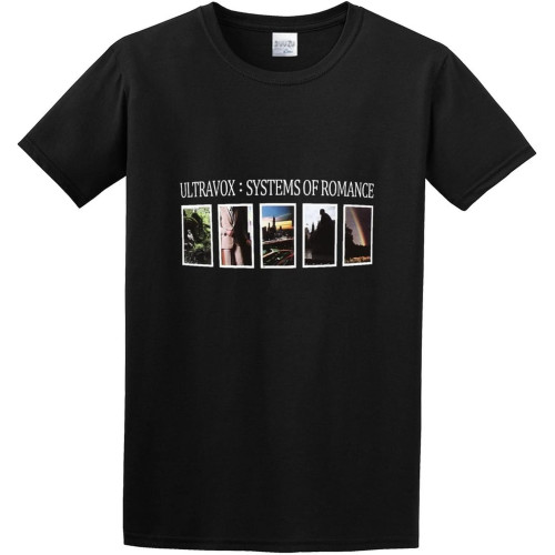 Short T-Shirt Ultravox Systems of Romance Punk Rock Black Short T-Shirt Ultravox Systems of Romance Punk Rock Black