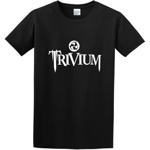 Men's T-Shirts Trivium Metal Band Simple Logo Ascendancy Black