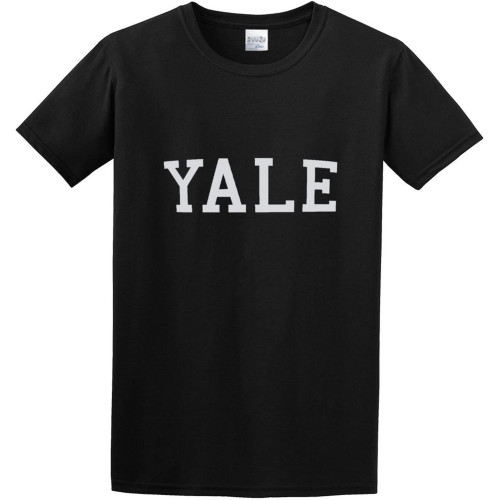 Short T-Shirt Yale University Cotton with Logo Black