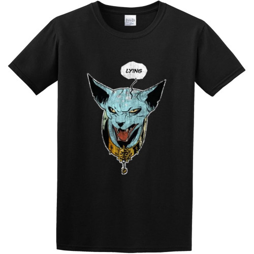 Unisex T-Shirt Take Saga'S Lying Cat &Personalized Black