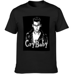 Fashion T-Shirts Cry Baby Johnny Depp John Waters Retro Movie Black