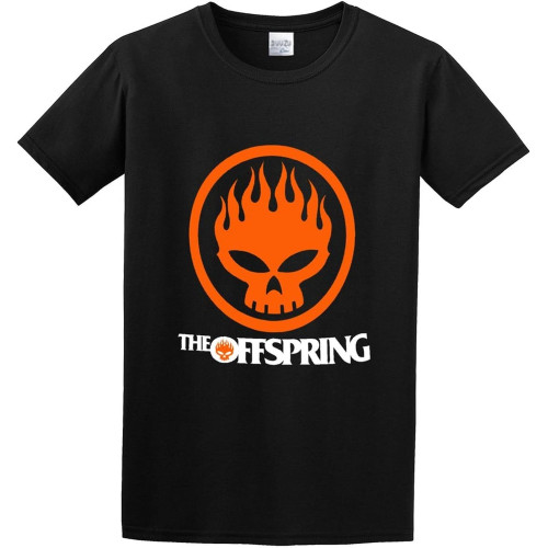 Adult T-Shirts The Offspring Skull Logo Black