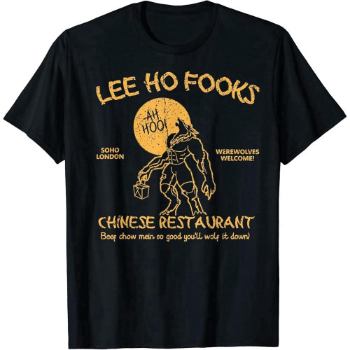 New Limited Vintage Lee Ho Fooks Chinese Restaurant Mens T-Shirt Black