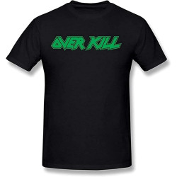Men's Over Kill Logo T-Shirt Black Tee