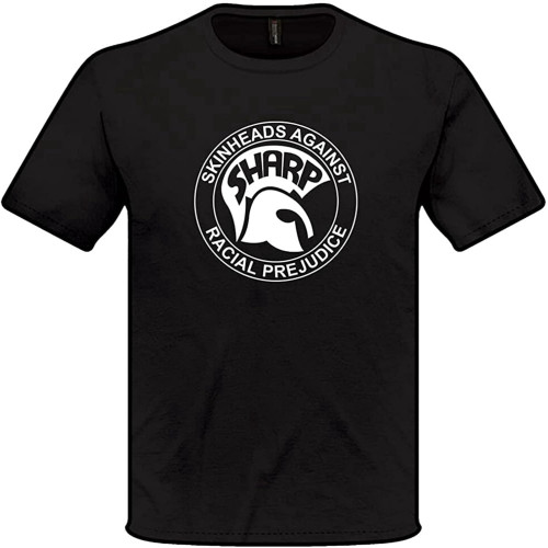 Men's Sharp Skinhead T-Shirt Anti Racism Black Men's Sharp Skinhead T-Shirt Anti Racism Black