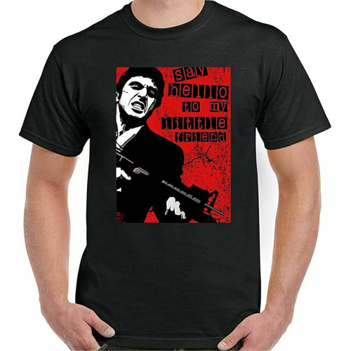 Scarface T-Shirt Mens Retro Movie Robert De NIRO Gangster Mob Mafia Crime TV Top Colour3 Scarface T-Shirt Mens Retro Movie Robert De NIRO Gangster Mob Mafia Crime TV Top Colour3