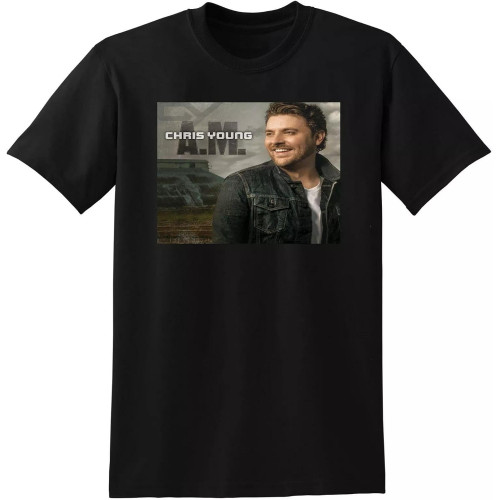 Chris Young T Shirt am a. . Vinyl cd Cover Black