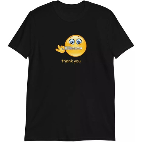 Zip It - Thank You Unisex T-Shirt Black