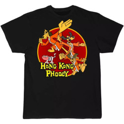 Hong Kong Phooey T Shirt - 70's Cartoon Black Hong Kong Phooey T Shirt - 70's Cartoon Black