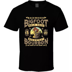 Backwoods Bigfoot Bole-Aged Breakfast Bourbon Funny Sasquatch T Shirt Tee New Black Backwoods Bigfoot Bole-Aged Breakfast Bourbon Funny Sasquatch T Shirt Tee New Black