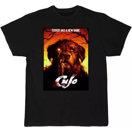 Cujo T Shirt - 80's Stephen King Horror Halloween Black