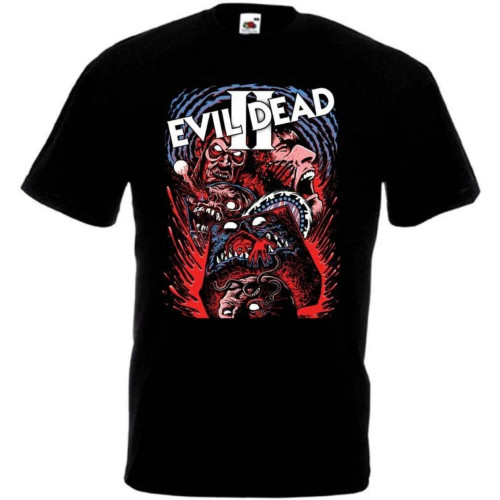 Evil Dead 2 v.6 T Shirt Black Movie Poster Horror Black Evil Dead 2 v.6 T Shirt Black Movie Poster Horror Black