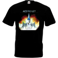 Ace Frehley Space Invader v8 T-Shirt Black Hard Rock Heavy Metal Black Ace Frehley Space Invader v8 T-Shirt Black Hard Rock Heavy Metal Black