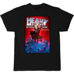 Heavy Metal T Shirt - 80's Sci Fiction Poster Art Black
