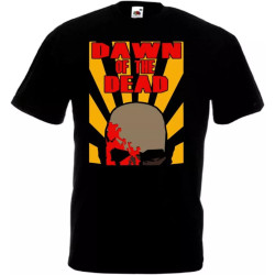 Dawn of The Dead v29 T-Shirt Yellow Grey Horror Movie Romero Black Dawn of The Dead v29 T-Shirt Yellow Grey Horror Movie Romero Black
