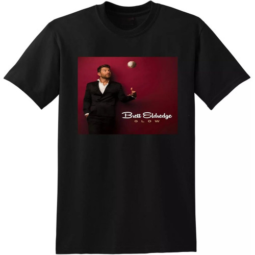 Brett Eldredge T Shirt Glow Vinyl cd Cover Black Brett Eldredge T Shirt Glow Vinyl cd Cover Black