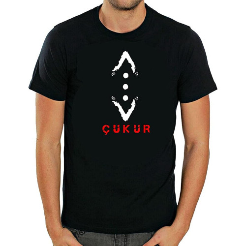 Cukur Turkish Movie Short Sleeve White - Black Men T Shirt