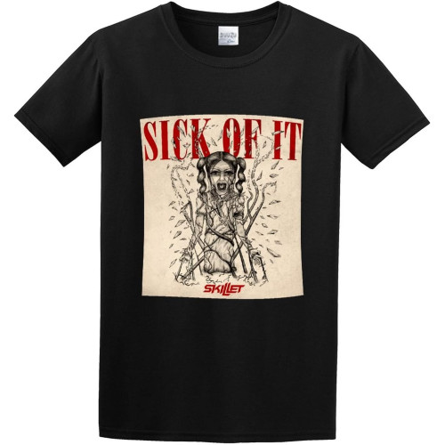 Summer Men T-Shirt Round Neck Pure Cotton Men T-Shirt Skillet Sick of It T-Shirt Summer Men T-Shirt Round Neck Pure Cotton Men T-Shirt Skillet Sick of It T-Shirt
