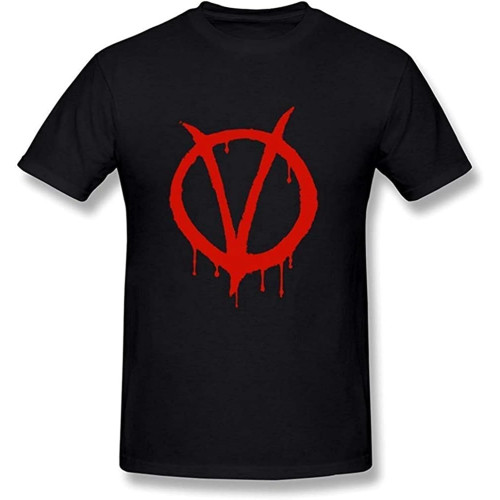 V for Vendetta Men's Soft Navy Round Neck T-Shirt