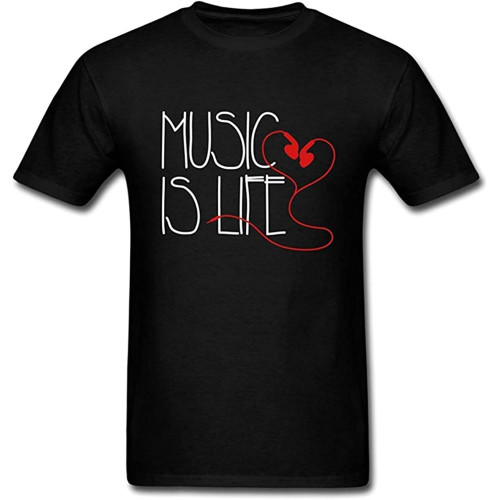 Music is My Life Black Men's T-Shirt Music is My Life Black Men's T-Shirt