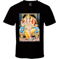 Ganesh Indian Elephant Feast Mens T Shirt Ganesh Indian Elephant Feast Mens T Shirt