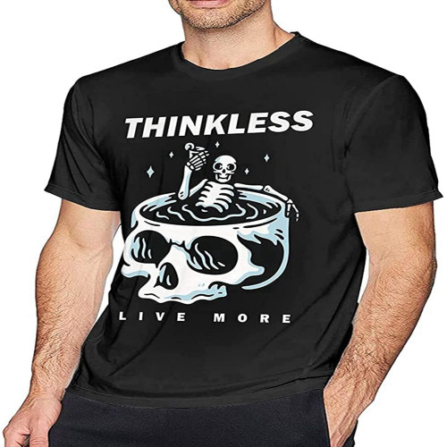 Skull ThinklEss Man's Short Sleeve Mens T Shirt Tees Casual Blouse Tunic Tops Skull ThinklEss Man's Short Sleeve Mens T Shirt Tees Casual Blouse Tunic Tops