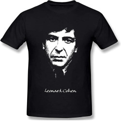 Leonard Cohen Design Men T Shirts Short Sleeves Round Neck Tee Summer Tops