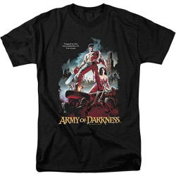 Men's Army of Darkness Movie Poster Bruce Campbell T Shirt Men's Army of Darkness Movie Poster Bruce Campbell T Shirt
