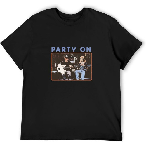 Party On 1990 Wayne's WorldTop Sweatshirt Short Sleeve Black Party On 1990 Wayne's WorldTop Sweatshirt Short Sleeve Black