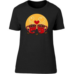 Zest Coffee Mugs Couple in Love Tee 'Stop Sweatshirt Short Sleeve Black