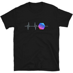 Pulse Chain PLS Heartbeat Silver T-shirt1 Top Sweatshirt Short Sleeve Black Pulse Chain PLS Heartbeat Silver T-shirt1 Top Sweatshirt Short Sleeve Black
