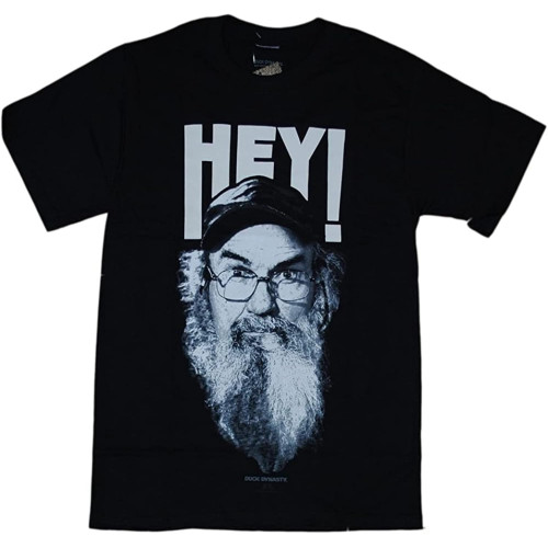 Duck Men's Dynasty Hey!! T ShirtTop Sweatshirt Short Sleeve Black Duck Men's Dynasty Hey!! T ShirtTop Sweatshirt Short Sleeve Black
