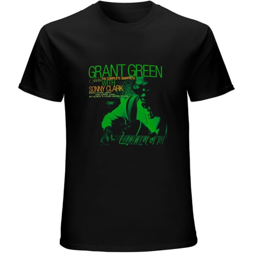 Grant Green with Sonny Clark Men's T-Shirt TeeTop Sweatshirt Short Sleeve Black Grant Green with Sonny Clark Men's T-Shirt TeeTop Sweatshirt Short Sleeve Black