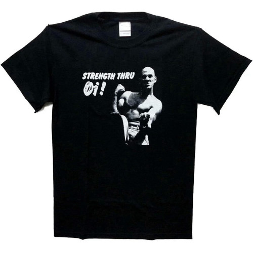 Strength Thru Oi T-Shirt Skinhead Punk Mod -X Hand Printed Shirt- Top Sweatshirt Short Sleeve Black Strength Thru Oi T-Shirt Skinhead Punk Mod -X Hand Printed Shirt- Top Sweatshirt Short Sleeve Black
