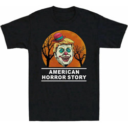 Funny Political Halloween American Men's Sleeve Mens T Shirt 100% Cotton Tee Story Horror ShortTop Sweatshirt Short Sleeve Black Funny Political Halloween American Men's Sleeve Mens T Shirt 100% Cotton Tee Story Horror ShortTop Sweatshirt Short Sleeve Black