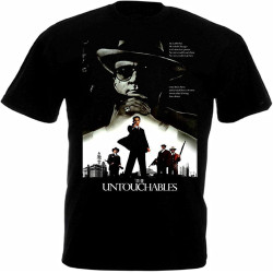The Untouchables Movie Poster T ShirtTop Sweatshirt Short Sleeve Black