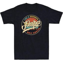 Papa Like A Grandpa Only Cooler Vintage Dad Papa Gifts T-Shirt Retro Men's TeeTop Sweatshirt Short Sleeve Black Papa Like A Grandpa Only Cooler Vintage Dad Papa Gifts T-Shirt Retro Men's TeeTop Sweatshirt Short Sleeve Black