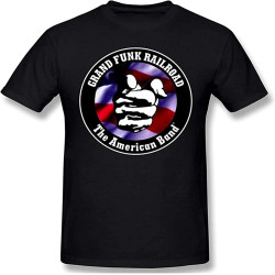 Grand Funk Railroad Men's Graphic Cotton Short Sleeve t-ShirtTop Sweatshirt Short Sleeve Black Grand Funk Railroad Men's Graphic Cotton Short Sleeve t-ShirtTop Sweatshirt Short Sleeve Black