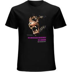 American Werewolf in London v.3 T ShirtTop Sweatshirt Short Sleeve Black