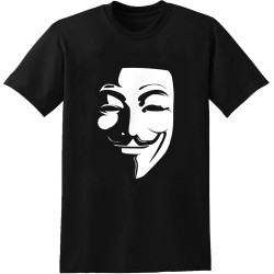 Anonymous Guy FawkesTop Sweatshirt Short Sleeve Black Anonymous Guy FawkesTop Sweatshirt Short Sleeve Black