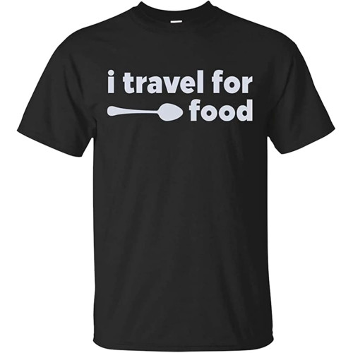 Men's I Travel for Food Mark Wiens T-Shirt All Seasons Suitable Clothes Tee Shirt Black Men's I Travel for Food Mark Wiens T-Shirt All Seasons Suitable Clothes Tee Shirt Black