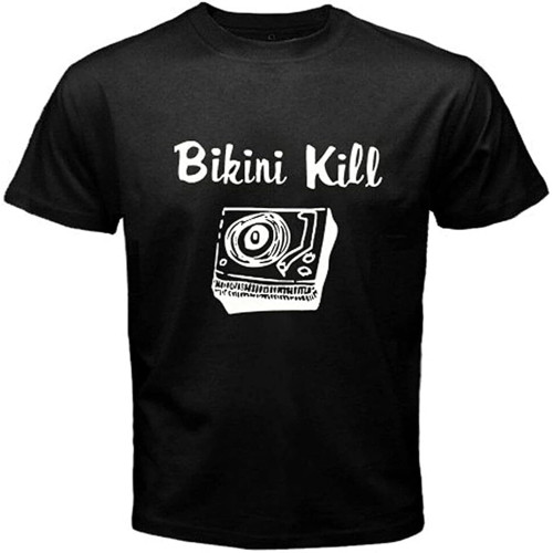 New Bikini Kill Indie Rock/Punk Le Tigre Yea Men's Black T-Shirt
