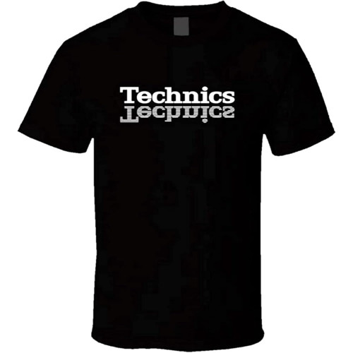 Men's Technics T Shirt Dj 1200 Turntable Music House Techno Electronic Hip Hop New
