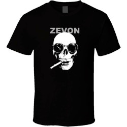 Warren Zevon Skull Logo Men's Shirt Black White Tshirt Men's