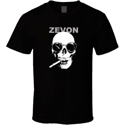 Warren Zevon Skull Logo Men's Shirt Black White Tshirt Men's