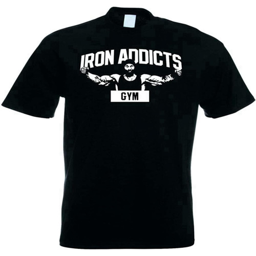 Men's Iron Addicts Gym T Shirt Ct Fletcher Mike Rashid Black