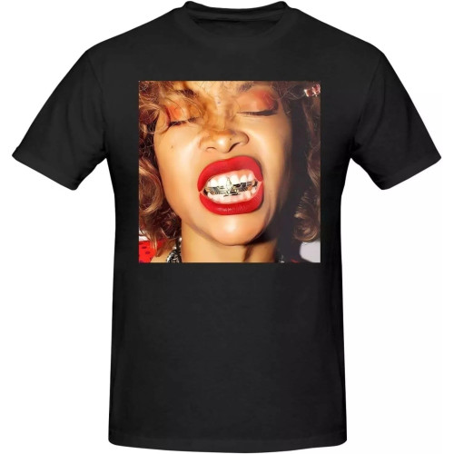 Erykah Badu Shirt Men's Cotton Breathable Pattern Short-Sleeved T Shirt Fashion Erykah Badu Shirt Men's Cotton Breathable Pattern Short-Sleeved T Shirt Fashion
