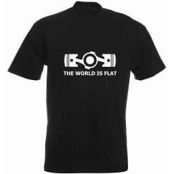 The World is Flat T-Shirt Motiv Bedruckt Funshirt Design Print