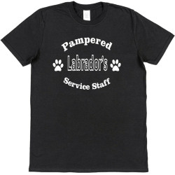 Service Staff Pampered Labrador Yellow Red Mens Women T Shirt Labrador Owner Gift Idea Unisex Tee Dog Service Staff Pampered Labrador Yellow Red Mens Women T Shirt Labrador Owner Gift Idea Unisex Tee Dog